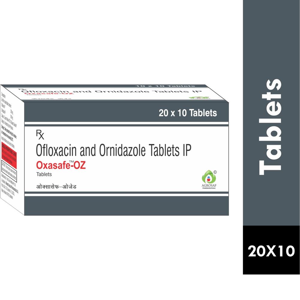 OXASAFE OZ TABLET 20X10  - OFLOXACIN 200 MG+ ORNIDAZOLE 500 MG
