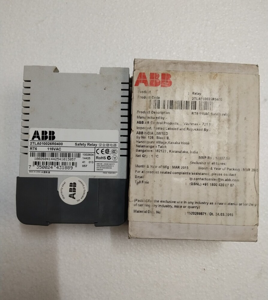 ABB 2TLA010026R0400 SAFETY RELAY