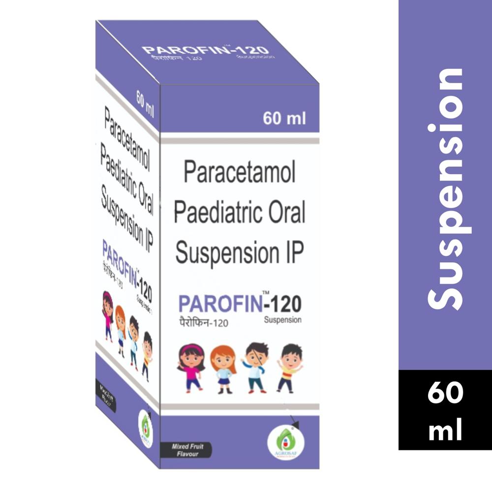 PAROFIN 120 SUSPENSION - PARACETAMOL 120MG/5ML WITH MIXED FRUIT FLAVOR