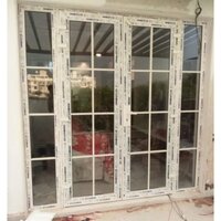 Upvc French Door - Upvc Material, Various Sizes, White Color, 8mm Thick Glass | Polished Smooth Finish, Ideal For Homes And Villas