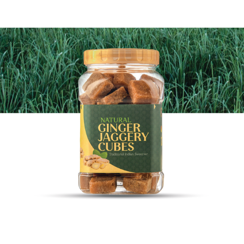 Swarmaya Ginger Jaggery Cubes - Fineness (%): 100
