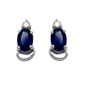 Sapphire White Gold Earrings At Manufacturing Price Gender: Women'S
