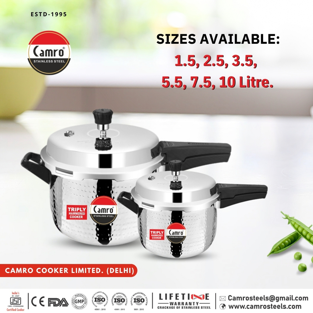 Triply outer lid Pressure Cooker 1.5 ltr