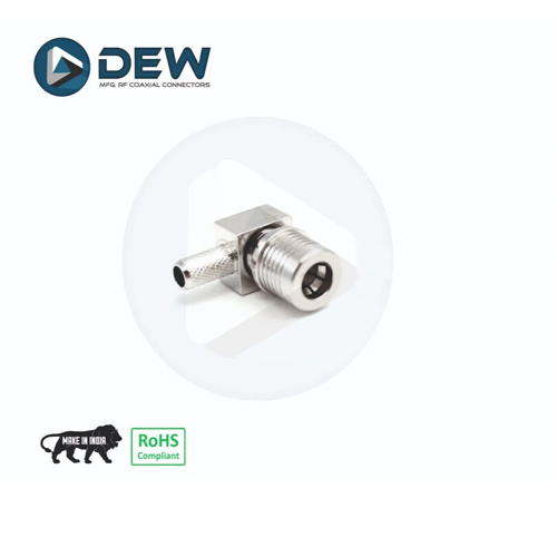 QMA Male Right Angle For LMR200 Cable Crimp Connector