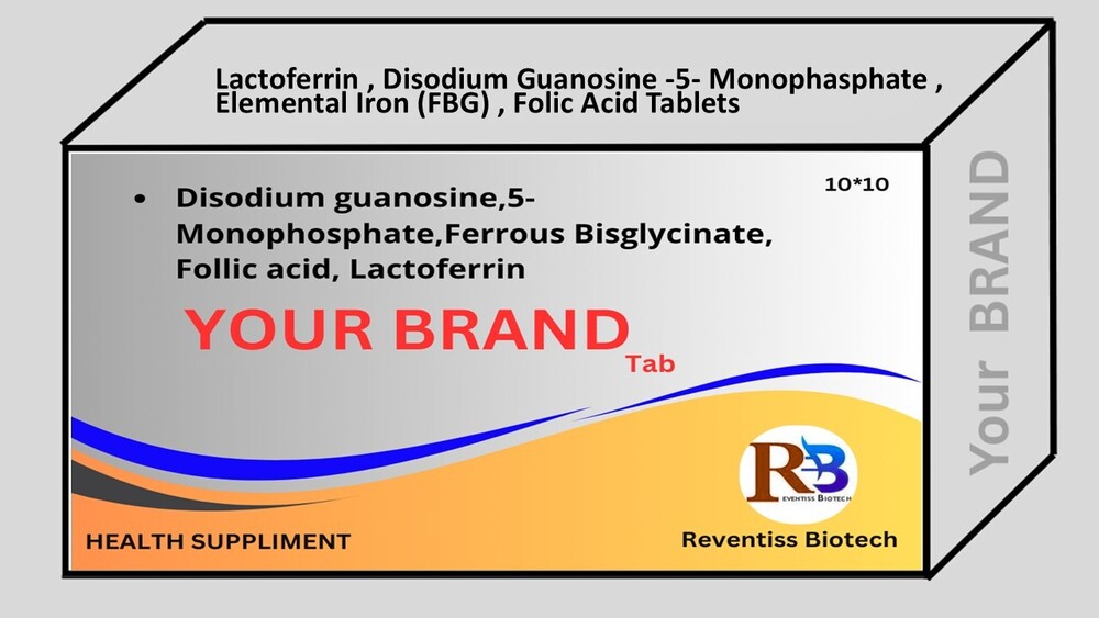 Disodium guanosine,5-Monophosphate,Ferrous Bisglycinate, Folic acid, Lactoferrin