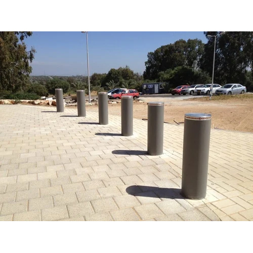Hydraulic Rising Bollard - Color: Silver