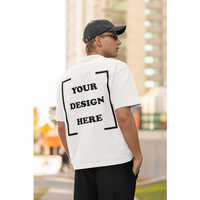 Men Cotton White Oversized Sublimation T Shirt