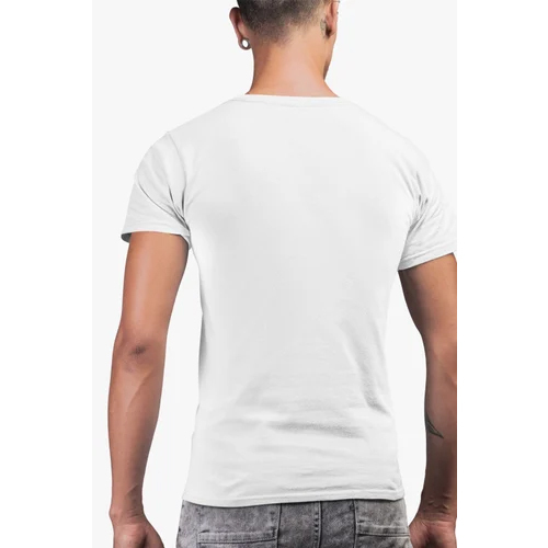 Men Cotton Round Neck White biowahsed T Shirt
