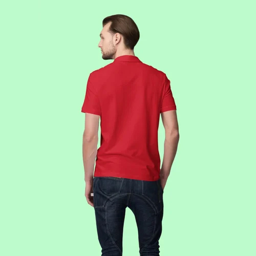 220 Gsm Pure Cotton Pique Polo Tshirt - Color: Red