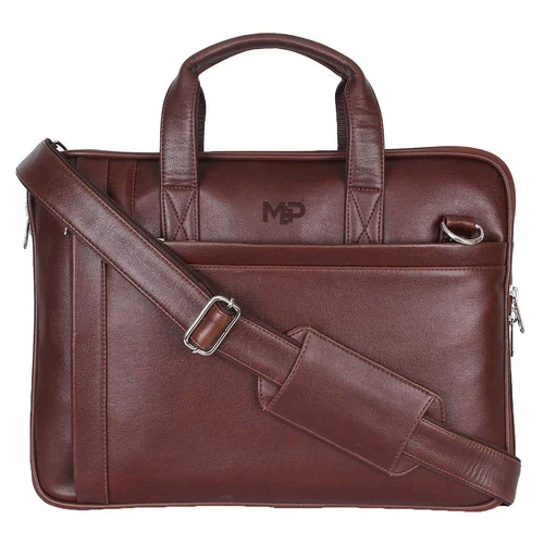 Leather Laptop Bags - Color: Brown