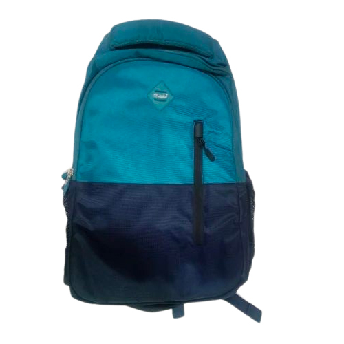 Plain Blue Nylon Backpack Bag