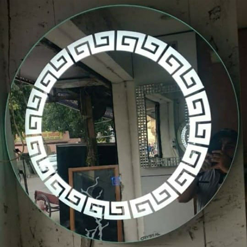 Round Designer Led Mirror - Size: Customized