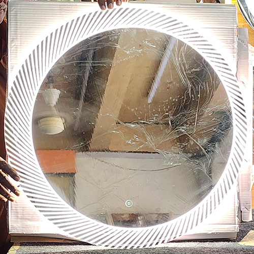 Round Designer Led Mirror - Size: Customized
