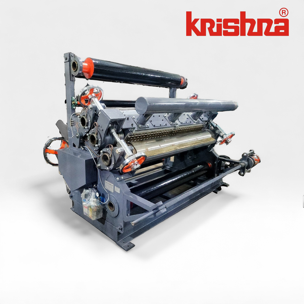 12.5 Hp Fingerless Paper Corrugating Machine - Electric Drive, 220-440 Volt | Automatic Operation, Adjustable Thickness And Patterns, One Year Warranty, Gray Finish
