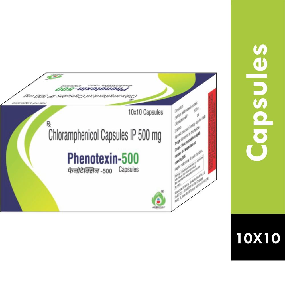 PHENOTEXIN 500 CAPSULES - CHLORAMPHENICOL 500MG CAPSULE