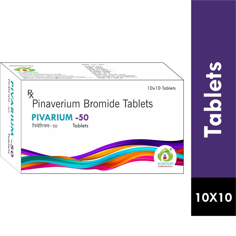 PIVARIUM 50 TABLET - Pinaverium Bromide 50mg + Excipients Q.s. + Colour Titanium Dioxide Ip