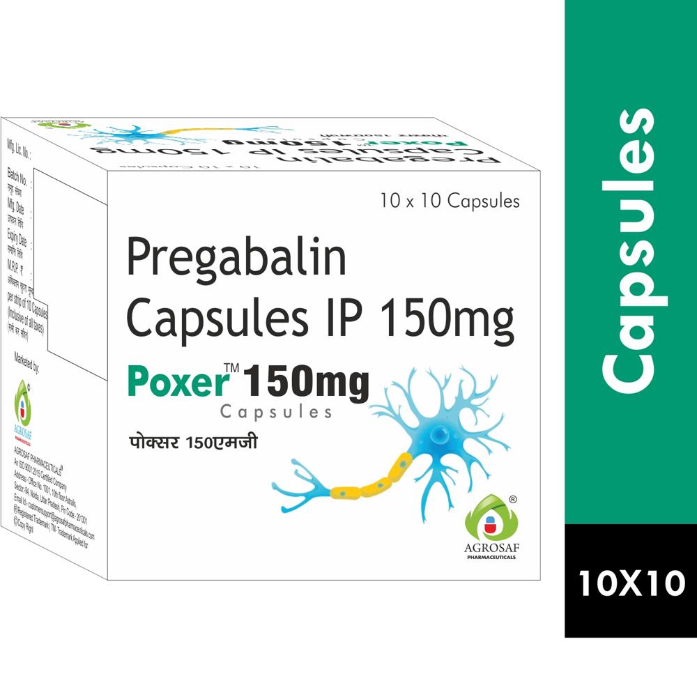 POXER 150 CAPSULE - Each Hard Gelatin Capsule Contains : Pregablin Ip 150 Mg , Excipients Q.s.