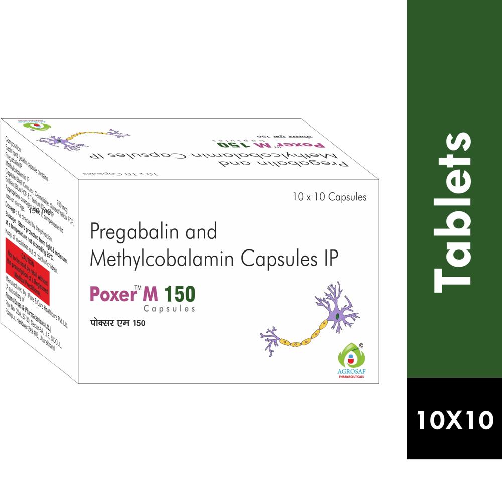 POXER 150MG CAPSULE - Each Hard Gelatin Capsule Contains : Pregablin Ip 150 Mg , Excipients Q.s.