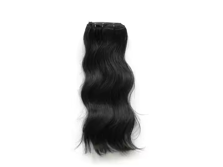 natural Remy Pure Natural Wavy Machine Weft - 12 Inch Hair Extension