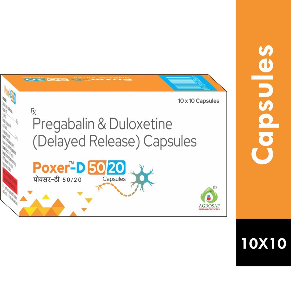 POXER D 50/20 CAPSULE - PREGABALIN 50MG + DULOXETINE 20MG