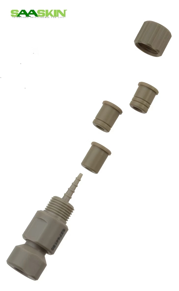 Metrohm Pump tubing connector with security lock and filter