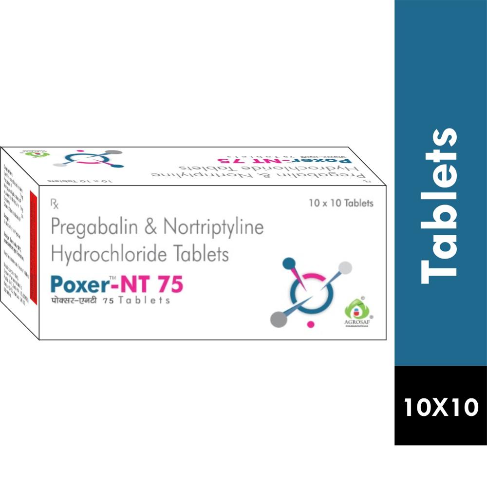POXER NT 75MGTABLET - Pregabalin (75mg) + Nortriptyline (10mg)