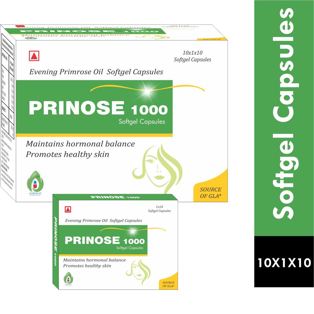 PRINOSE 1000 MG CAPSULE - EVENING PRIMROSE OIL SOFTGEL 1000MG CAPSULE