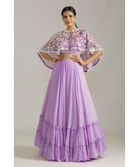 Embroidered Short Top Lehenga Set