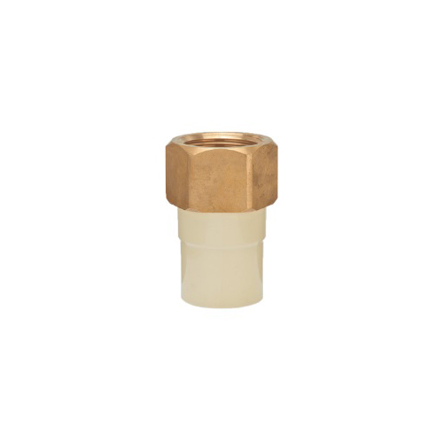 Cpvc Fitting Female Adapter Brass Threaded - Color: White