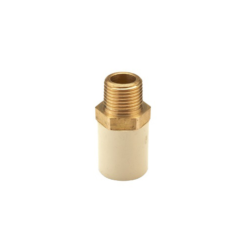 Cpvc Fitting Male Adapter Brass Threaded - Color: White