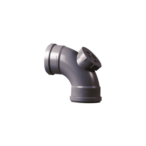Silent Plus Swr Push Fit Fitting Long Swept Bend With Door - Color: Grey
