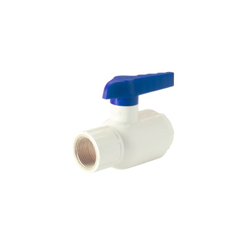 Upvc Aqualife Fitting Two Sided Brass Threaded Ball Valve - Color: White