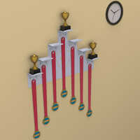 Metal Medal Stand - Color: White