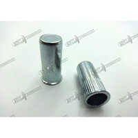Close Type Blind Rivet Nut - Reduced Head, Round Body With Groove (steel) - Color: Silver