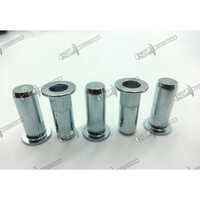 Close Type Blind Rivet Nut - Flat Head, Round Body With Groove (steel) - Color: Silver