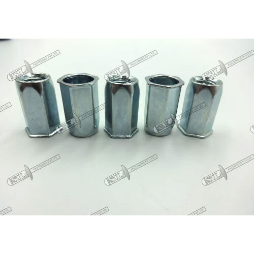 Open Type Blind Rivet Nut - Reduced Head, Hex Body (Steel)