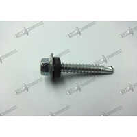 Hex Flange Head Self Drilling Screw - Color: Silver