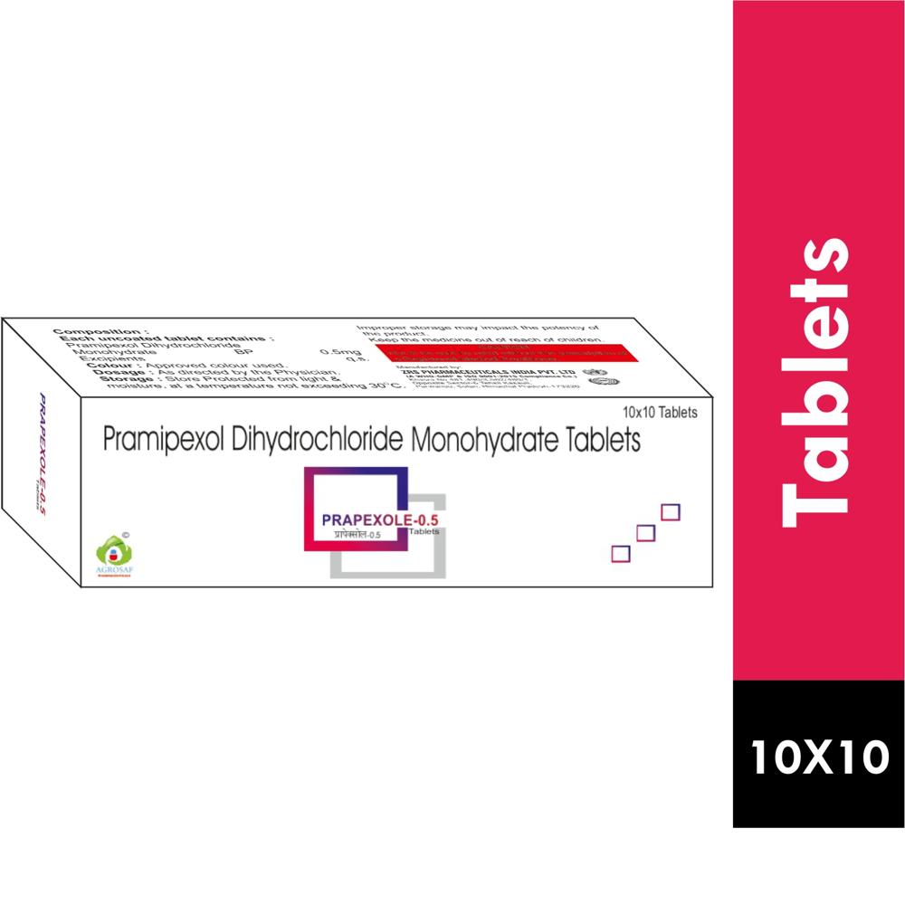 PRAPEXOLE 0.5 TABLET  -Each Film Coated Tablet Contains: Pramipexol Dihydrochloride Usp Eq. To Pramipexol 0.5 Mg,excipients q.s