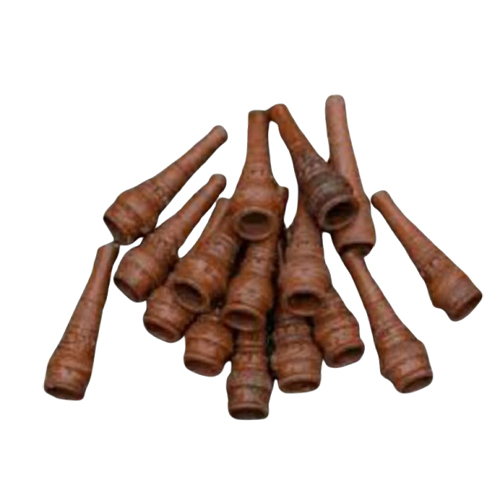Natural Clay Chillum - Color: Brown