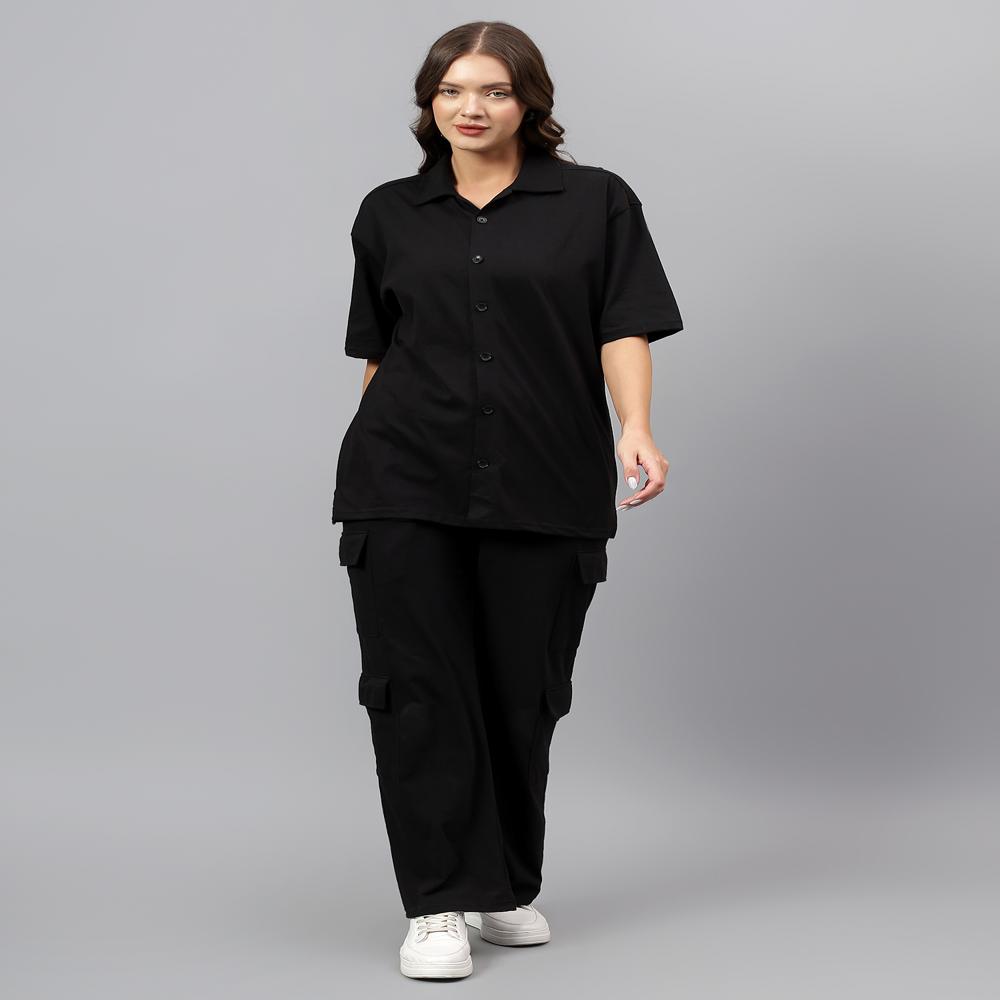 Women  Code Set shirt with Cargo pajyama