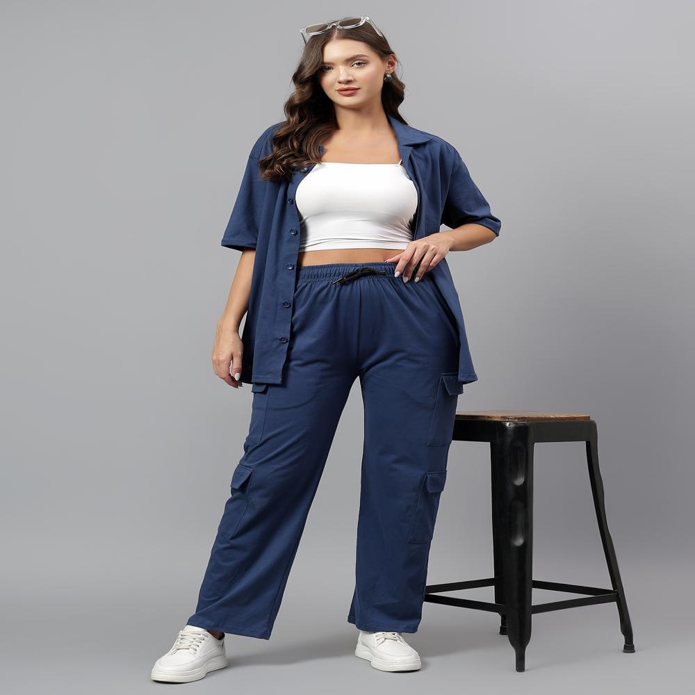 Women  Code Set shirt with Cargo pajyama