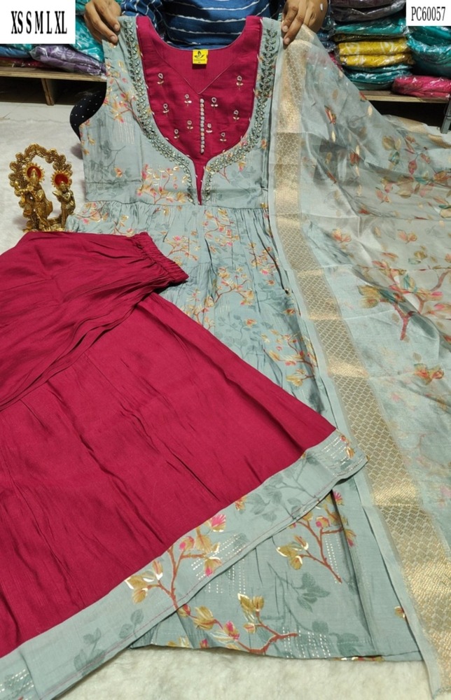 Women Floral Print Fit & Flare Maxi Cotton Ethnic Dress