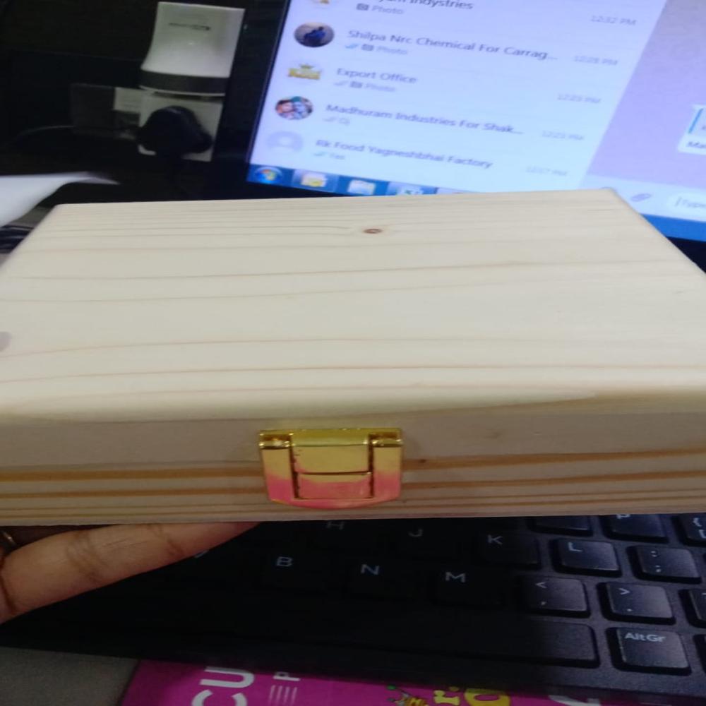 rectangular wooden square gift box