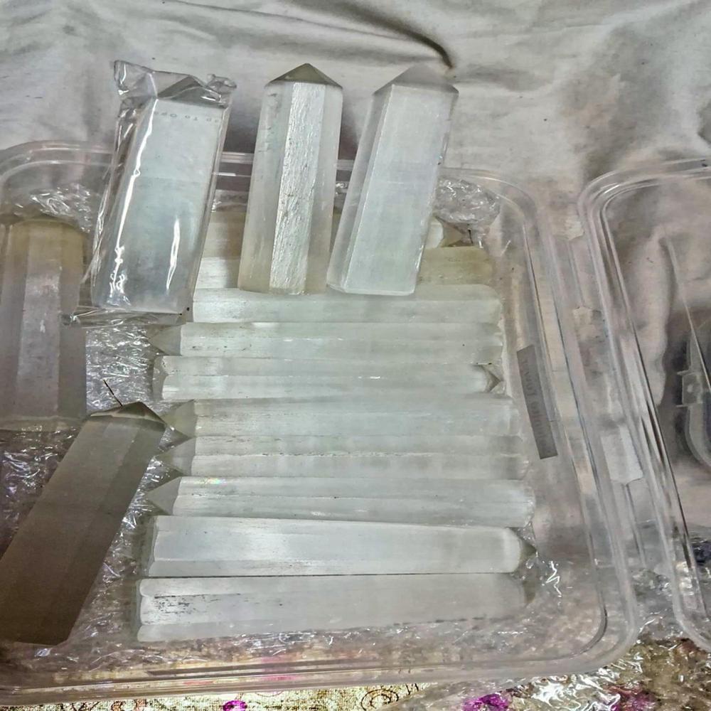Natural Selenite Crystal Tower