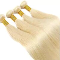 613 Blonde Color  Bone Straight Hair Remy Human Hair Weave Bundles
