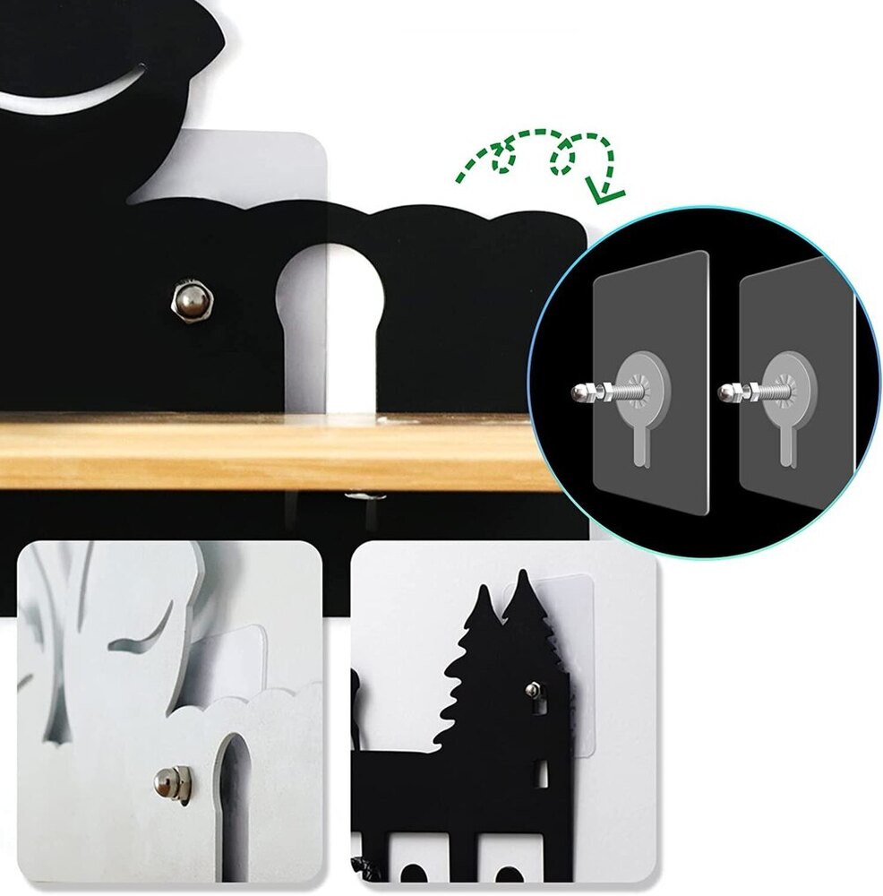 Nail Free Wall Screw Hook - Color: White