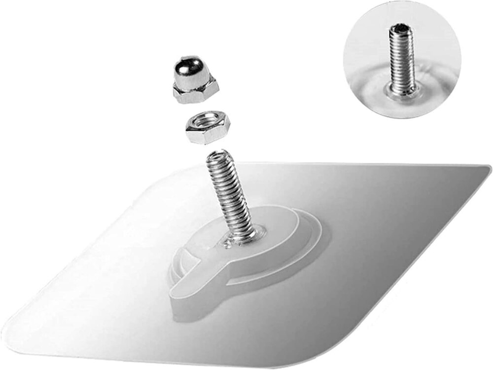 Nail Free Wall Screw Hook - Color: White