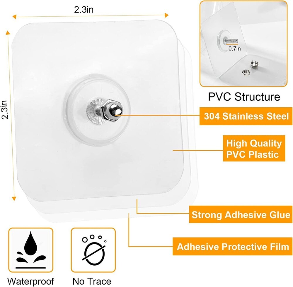 Nail Free Wall Screw Hook - Color: White