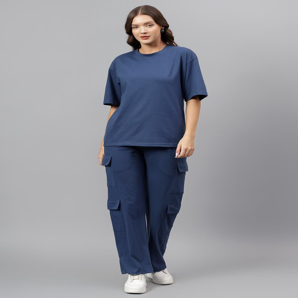 Women Code Set Tshirt with Cargo pajyama
