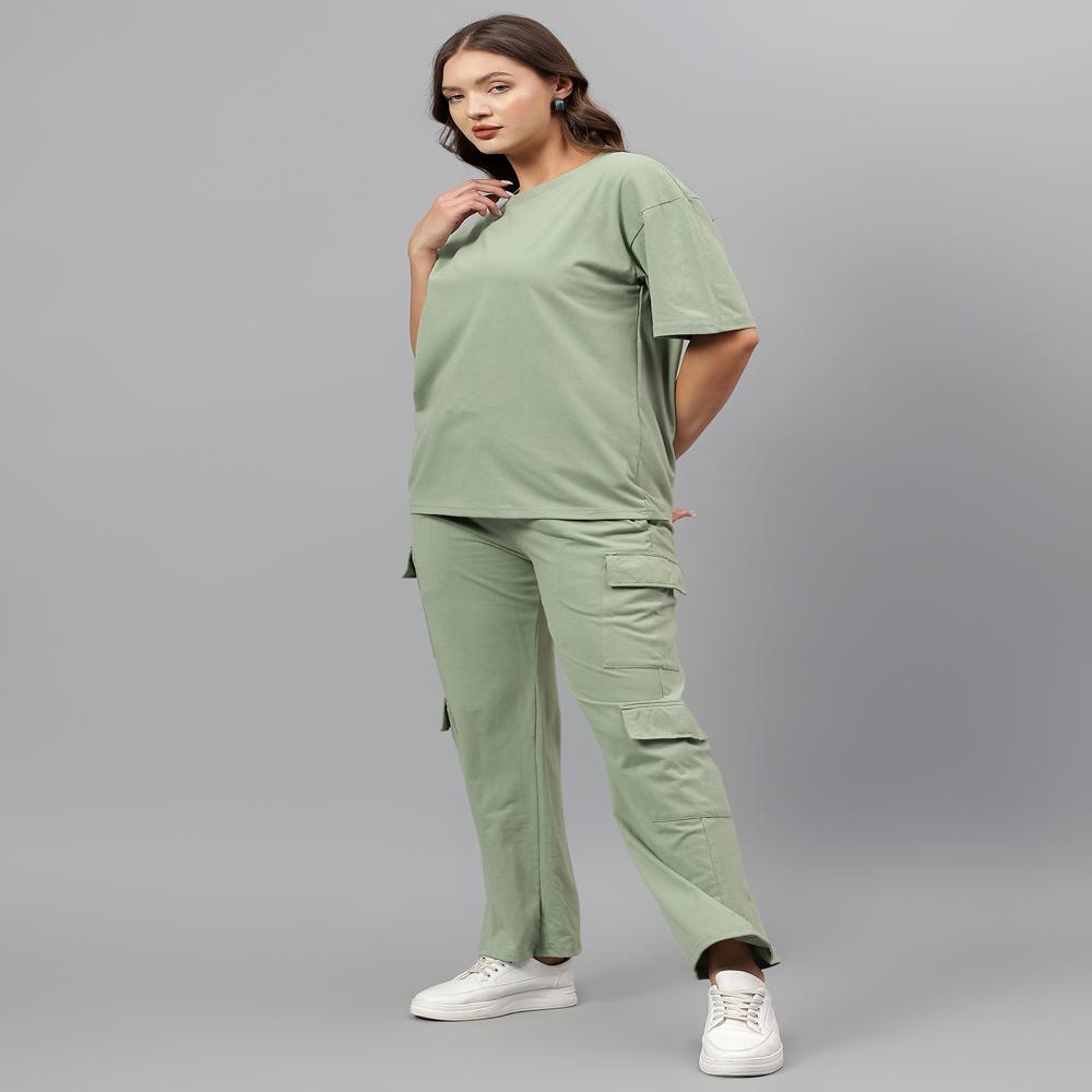 Women Code Set Tshirt with Cargo pajyama